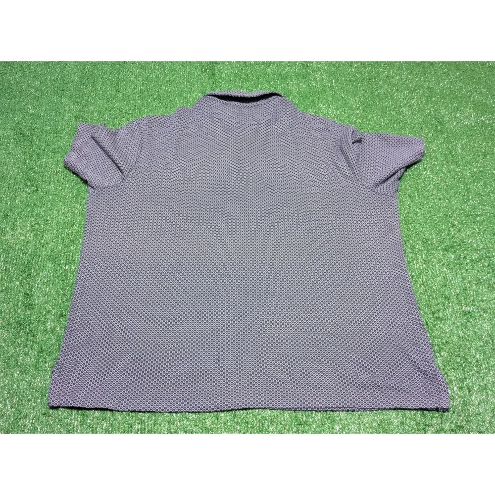 Polo Ralph Lauren Classic Fit Polo Shirt Patterned Casual Blue Large (Tiny Hole)